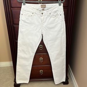 PAIGE Peg Skinny White Jeans